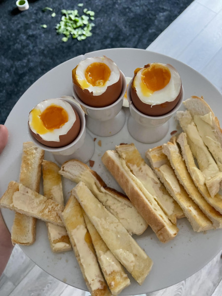 Dippy eggs and soldiers, comforting and nostalgic