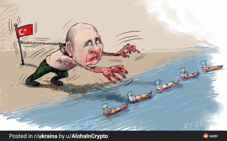 Russia rejoins UN grain corridor, political cartoon