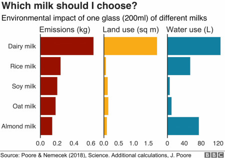 Environmental Impact of Different Types of Milk