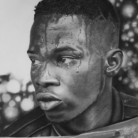 A pencil drawing of my friend i drew a while back... No edits, just Pencils on paper.