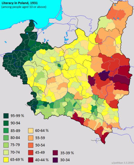 Literacy in pre-war Poland