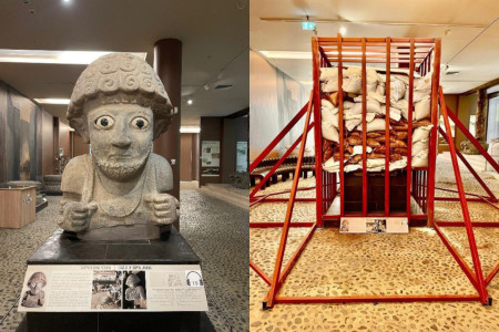 3000 years old Statue of Suppiluliuma protected to aftershock in Hatay Archeology Museum