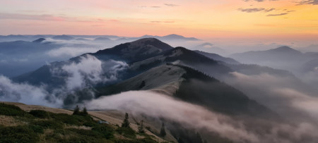 Rodna mountains at dusk, Romania