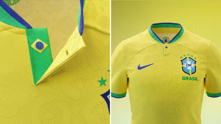 Brazil&#039;s World Cup&#039;s Jersey&#039;s Collar makes a Brazil flag when unbuttoned