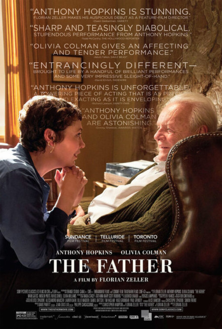 Official Poster for The Father. Coming February 2021. Directed by Florian Zeller, Starring Anthony Hopkins and Olivia Colman