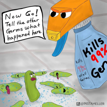 Kills 99% of all Germs