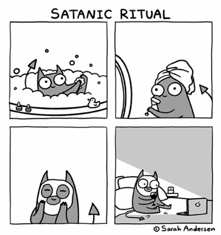 Satanic Ritual (comic by Sarah Andersen)