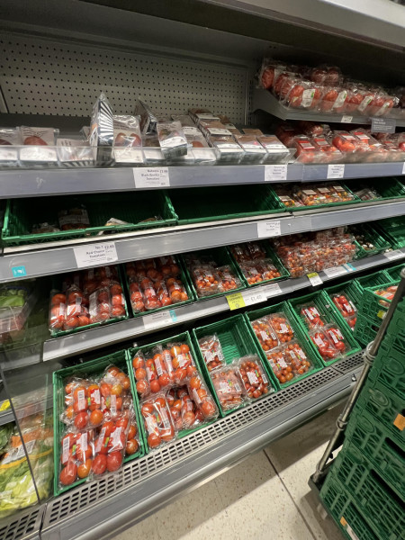 A tomato isle in a UK supermarket - 02 Feb 2023