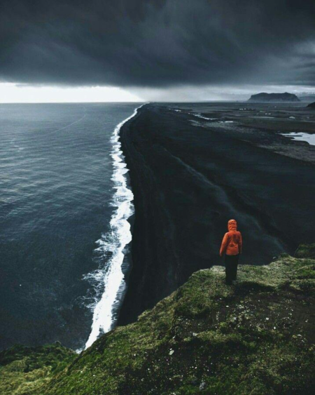 Black sand beach in Iceland