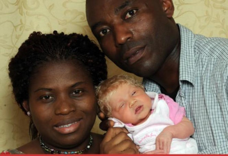 Black parents give birth to white baby