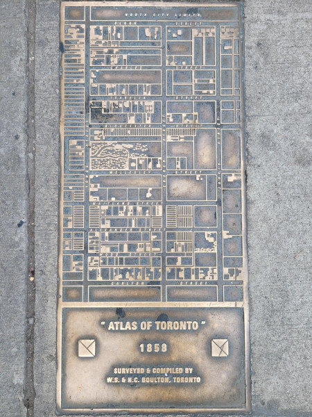 Just saw the post about the Oklahoma manhole covers and it reminded me of this &quot;Atlas of Toronto&quot; embedded in the sidewalk