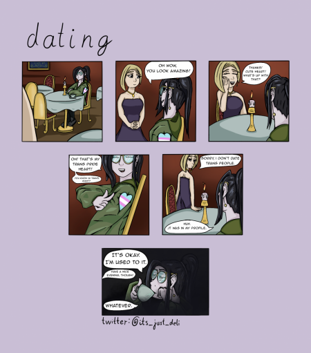 A comic about the struggles of beeing trans - featuring dating