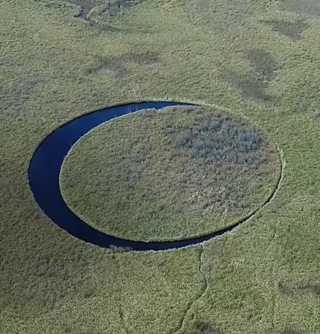 This Circular Island in Argentina Not Only Floats, But Also Rotates Constantly