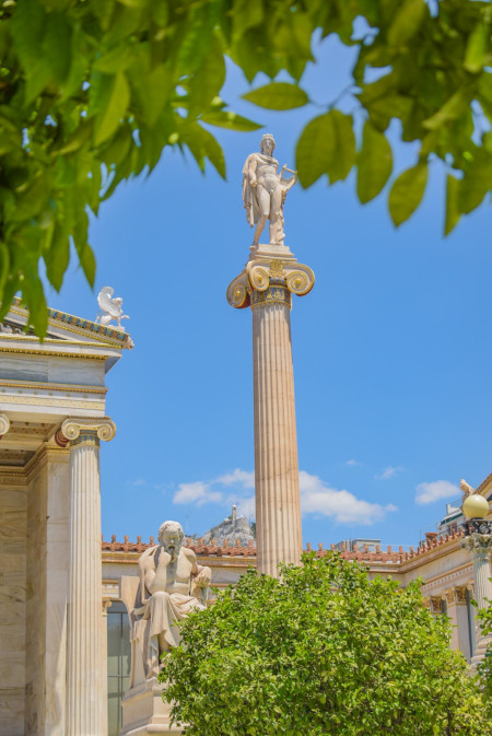 ACADEMY OF ATHENS AND MOUNT LECABETTUS IN THE BACKROUND