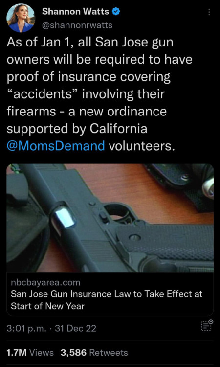 Liability insurance for gun owners!