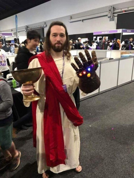 Jesus: weilder of all power, divine and cosmic, Health: 100000 Defense: 50000 Attack: 50000