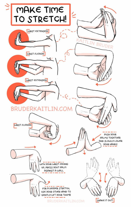 Cool wrist stretching guide