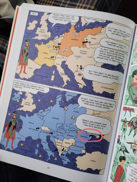 Funny mistake: Moldova is pictured as part of the EU in this graphic novel