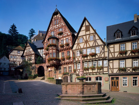 The Market Square of Miltenberg in Franconia, Germany