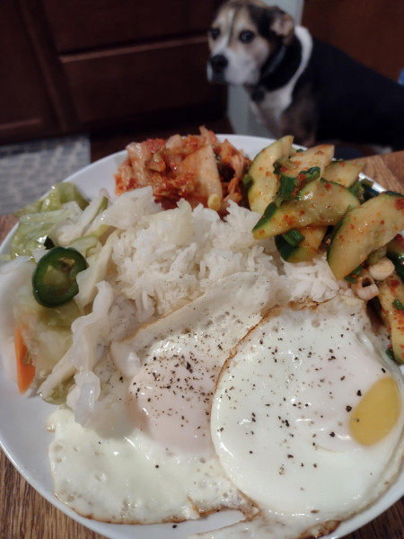 Kimchi and eggs