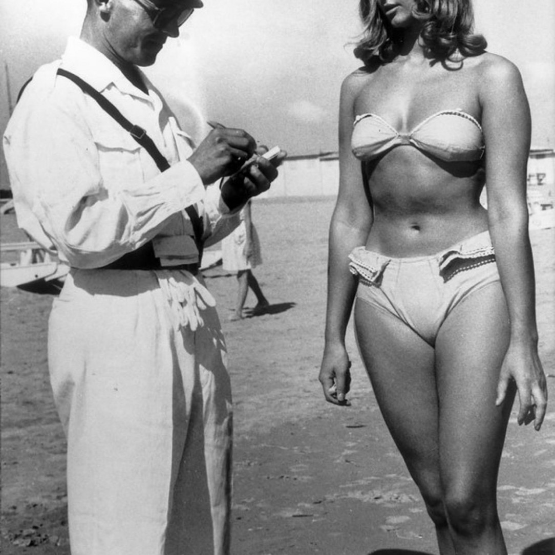 In 1957, you would get a fine if you wore a bikini