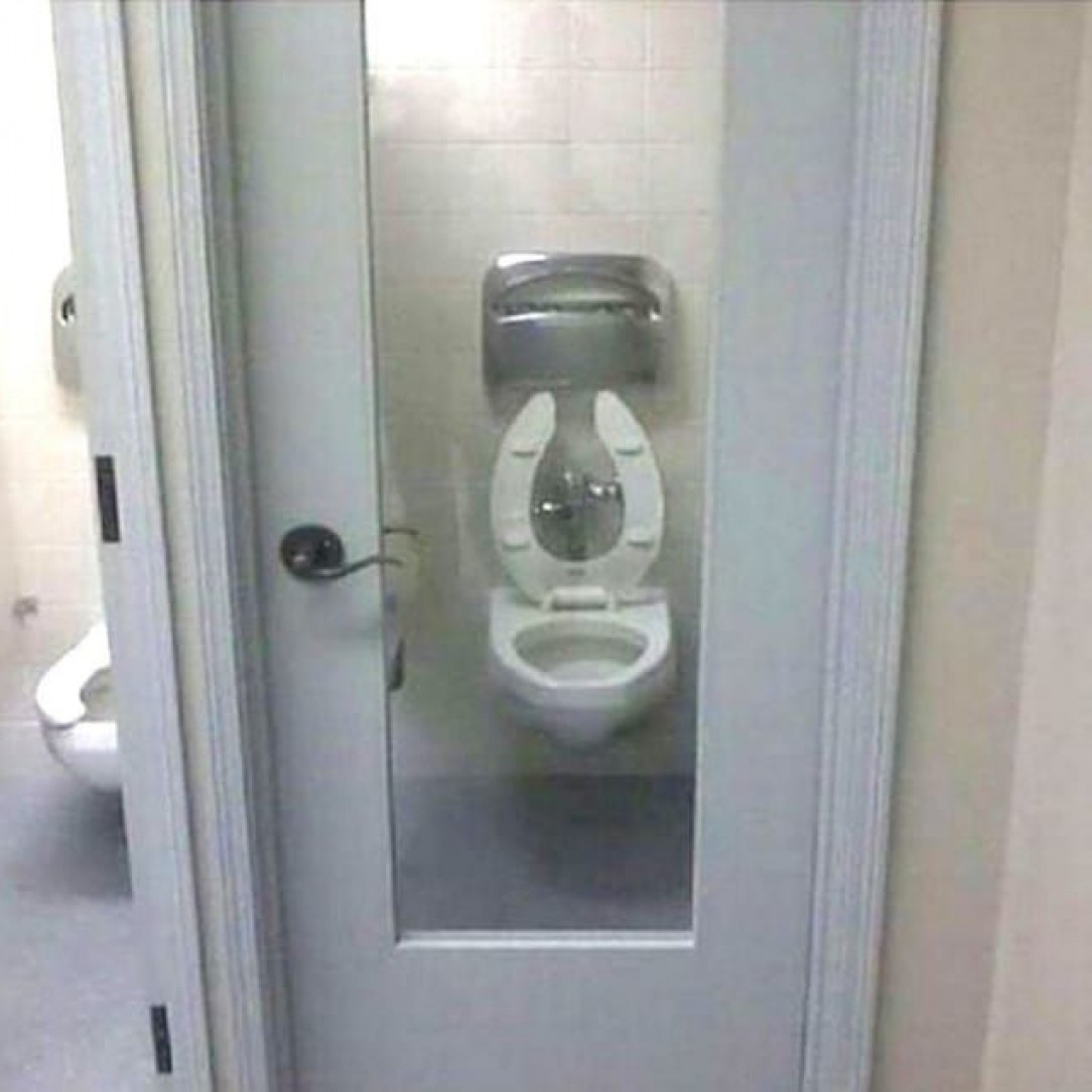 Let&#039;s give the person on the toilet something to look at 