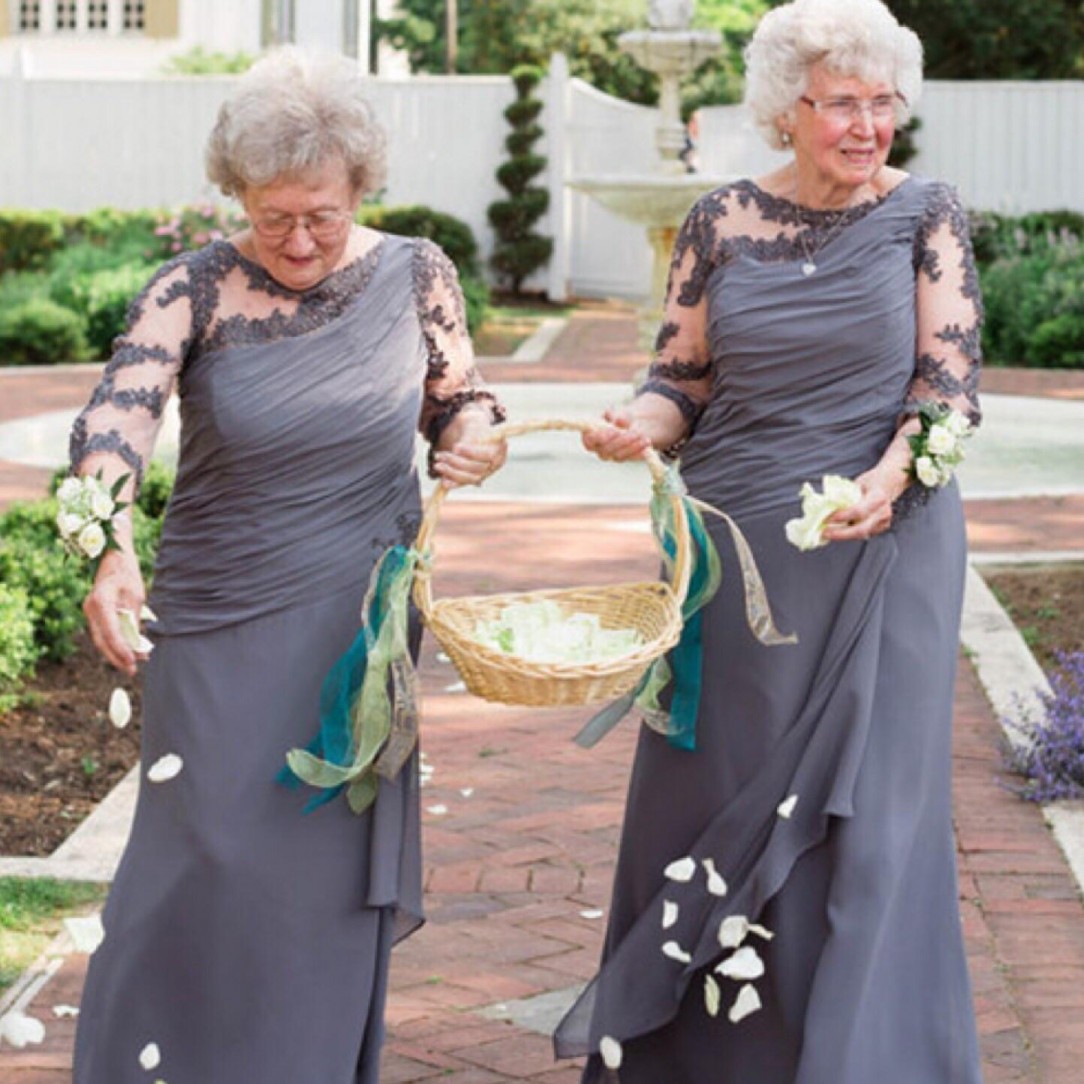 Bride and Groom ask their grandmothers to be their flower girls.
