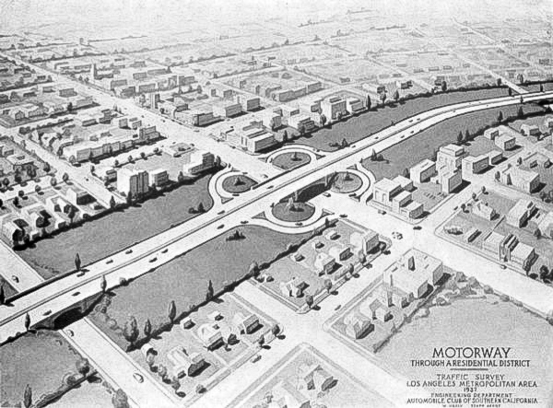 If Los Angeles had gone with the original Motorway Plan of 1937 - they would have all that extra camping space along their Freeways