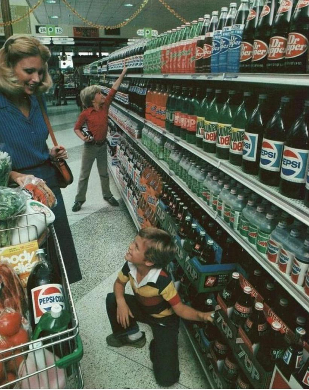 1980, Every bottle on the shelf was still glass