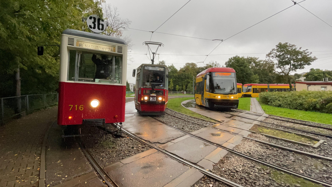 3 generations of Warsaw Trams