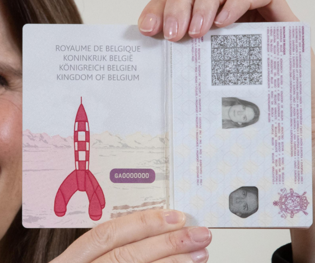New passports in Belgium feature the Tintin rocket