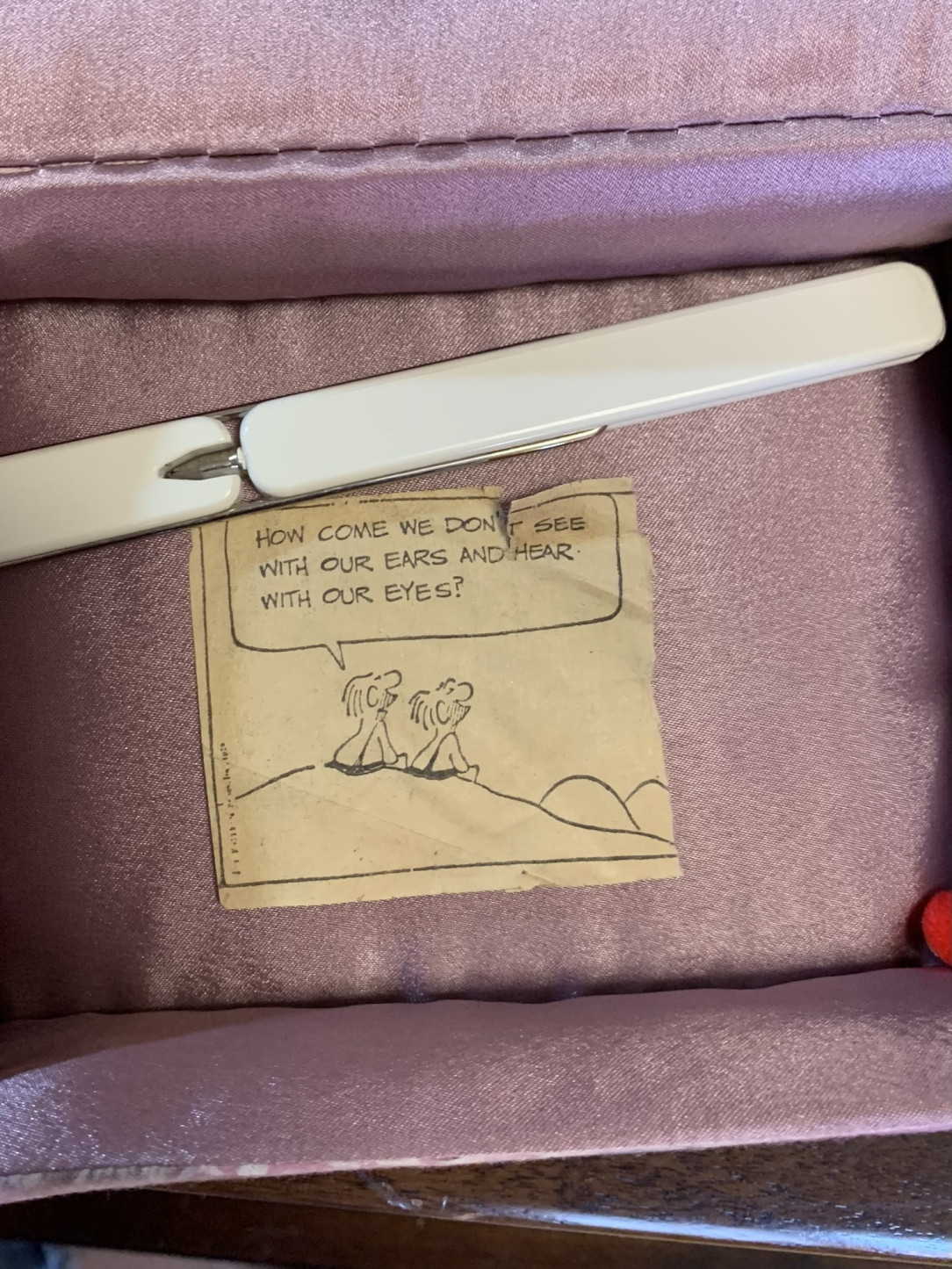 In a jewelry box at Grandma’s