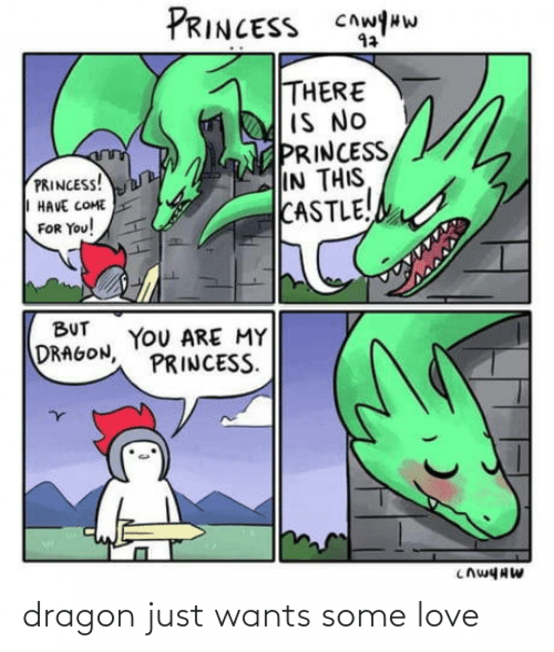 The princess, is the dragon