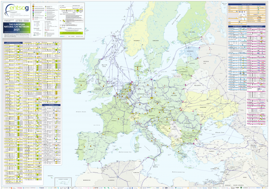 Europe&#039;s Natural Gas Network in 2021