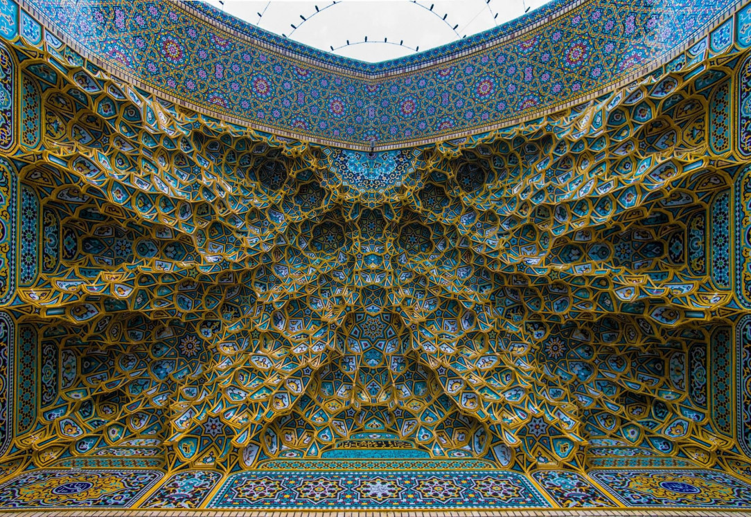 Ceiling of a mosque in Iran