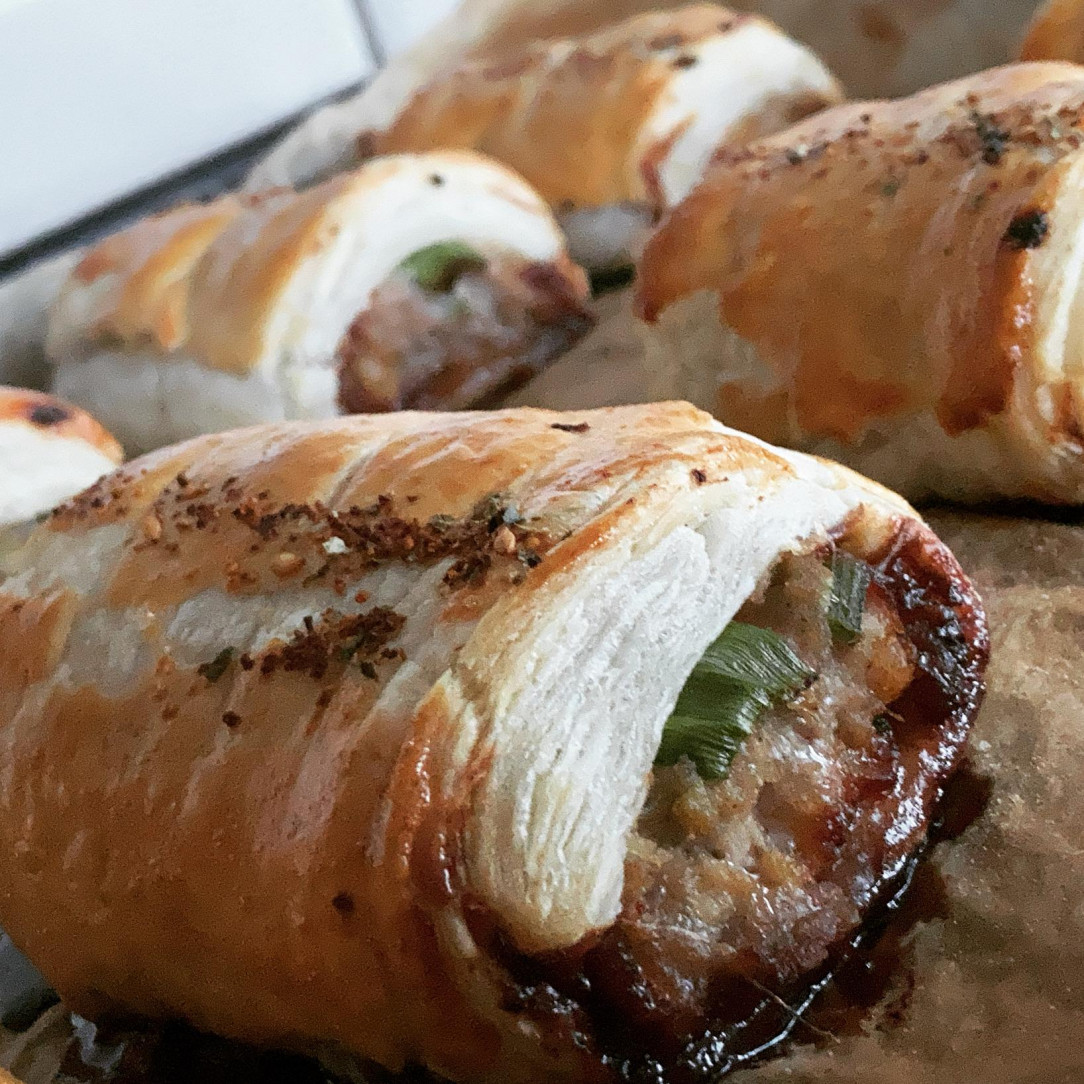 Used leftover Gyoza filling to make Japanese sausage rolls and my brain has exploded