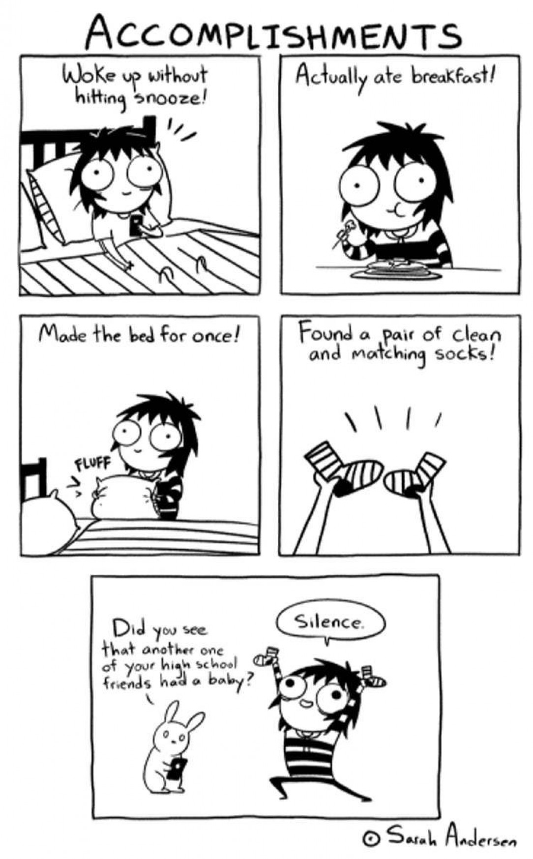 Accomplishments (comic by Sarah Andersen)