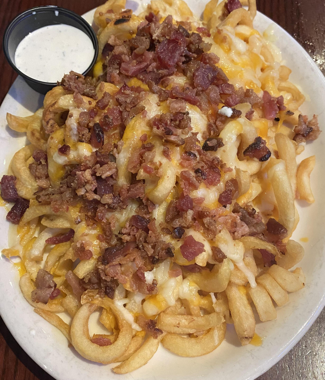 Cheese fries with ranch