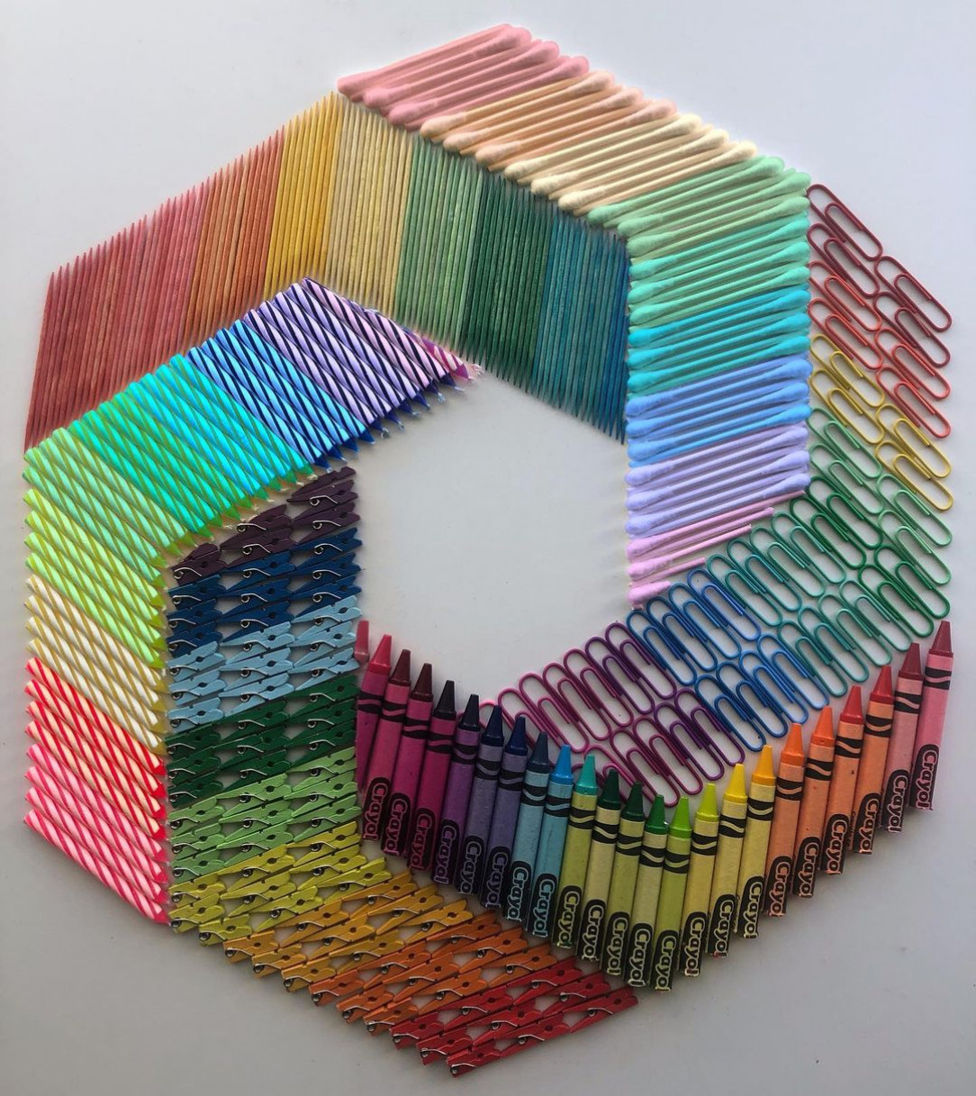 Colorful pattern with everyday objects