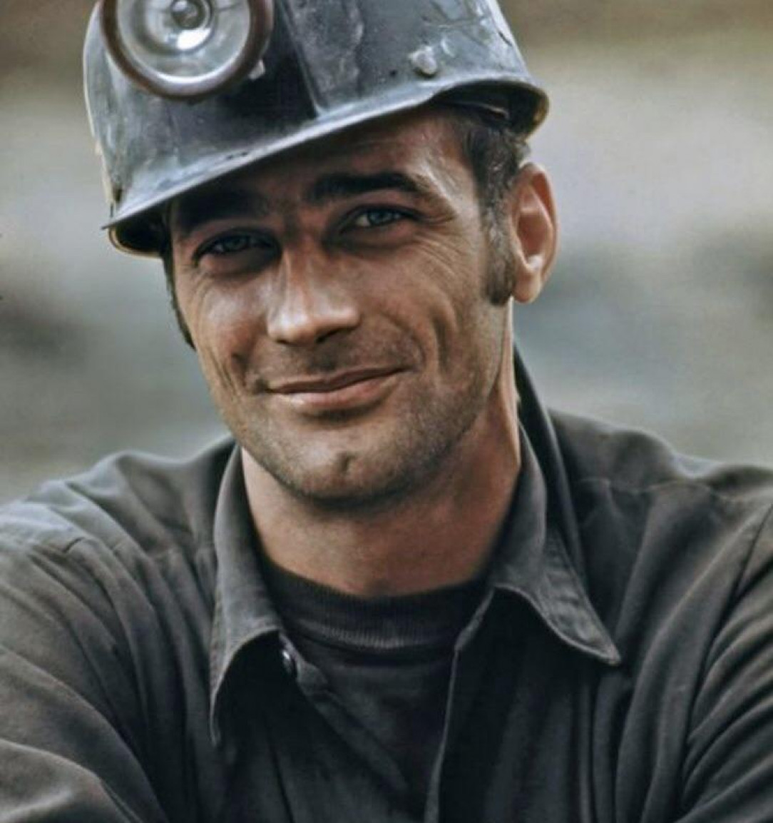 A miner waiting to go to work during the night shift at the Virginia- Pocahontas Coal Company mine, 1974