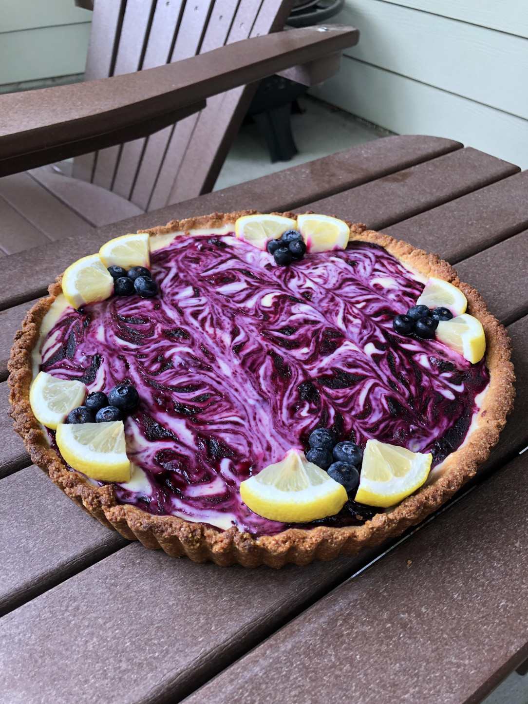 Lemon-blueberry tart