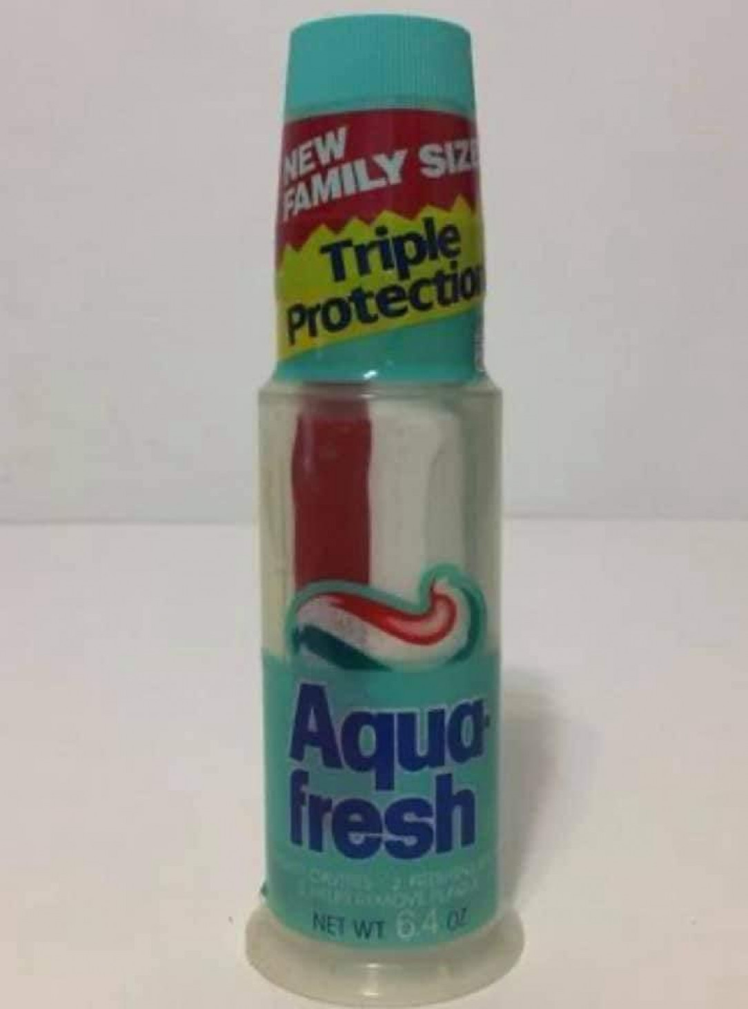 Aqua Fresh in the push bottle