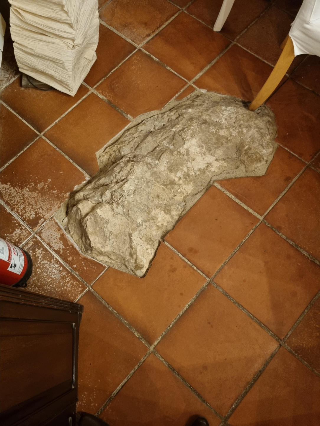 This house in Barcelona has a rock in it