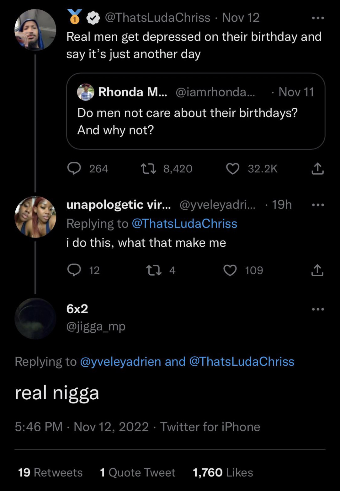 Real niggas forget it’s their bday ‍️