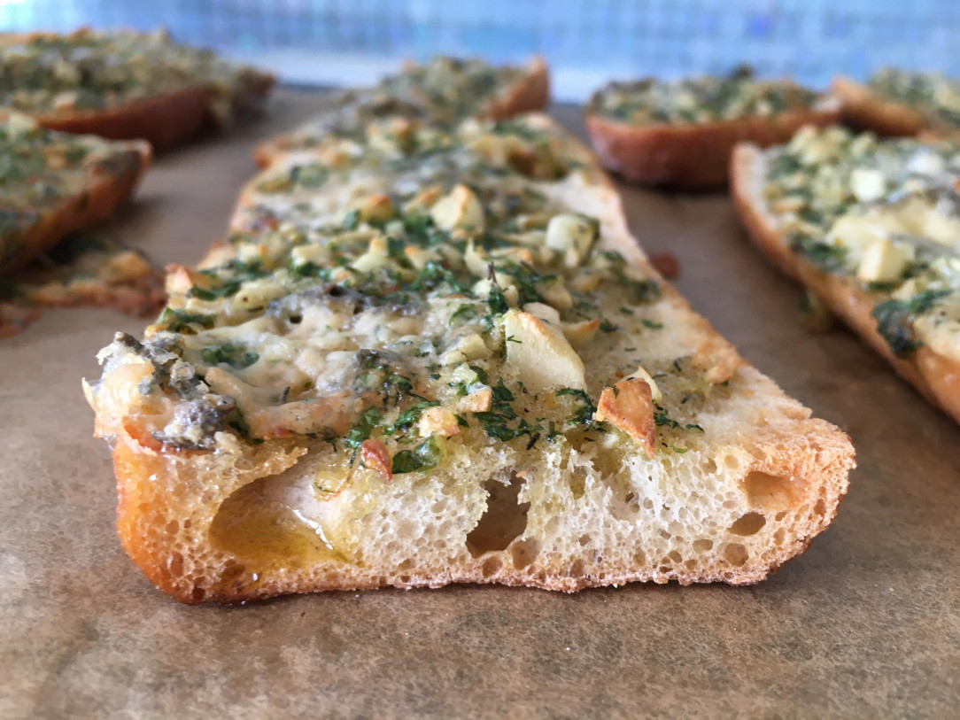 Never underestimate homemade garlic bread