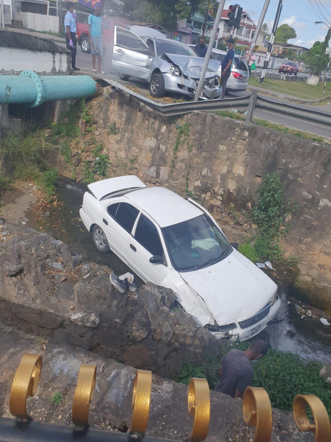 From yesterday’s post: The white car didn’t fall too far