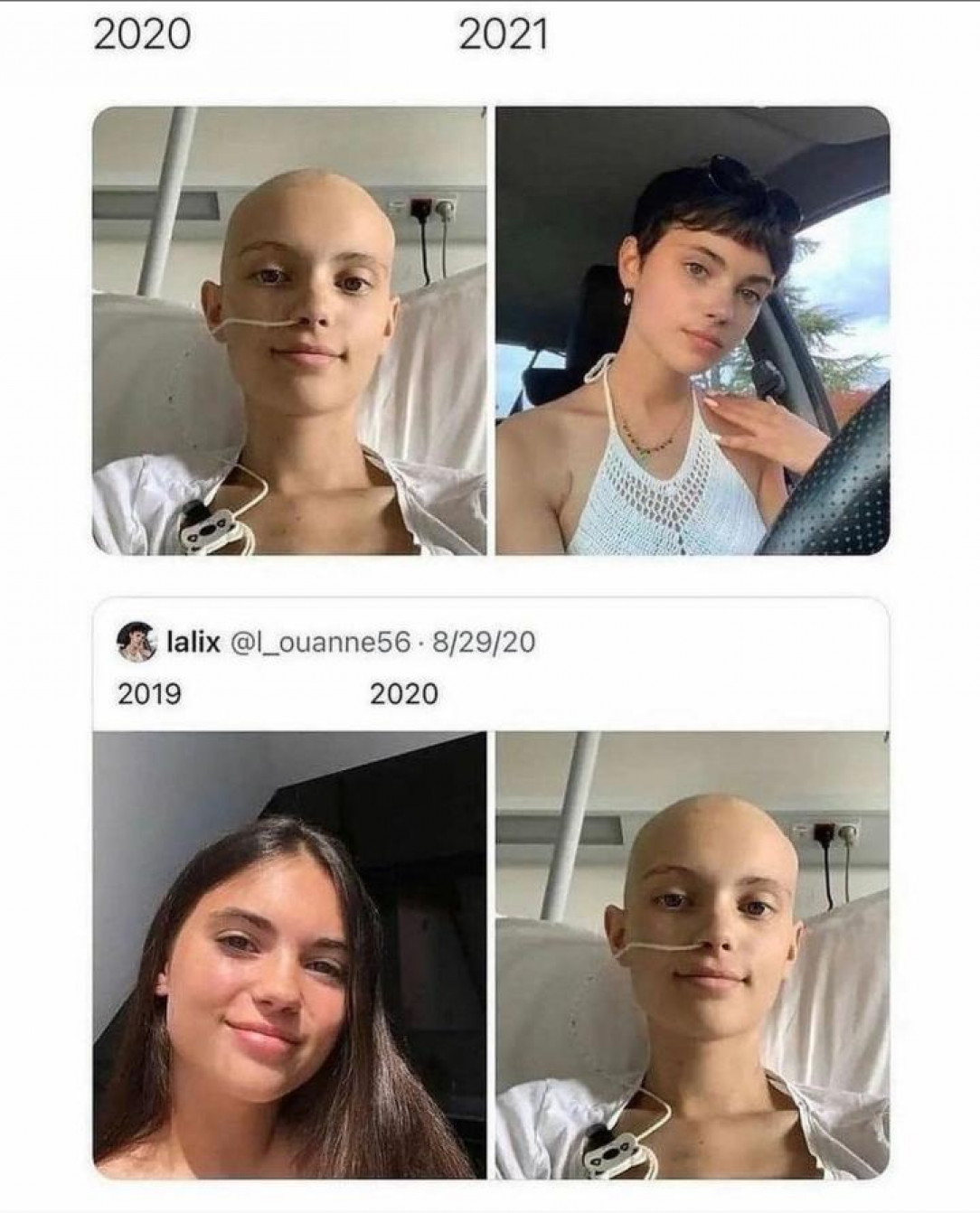 Before and after beating cancer
