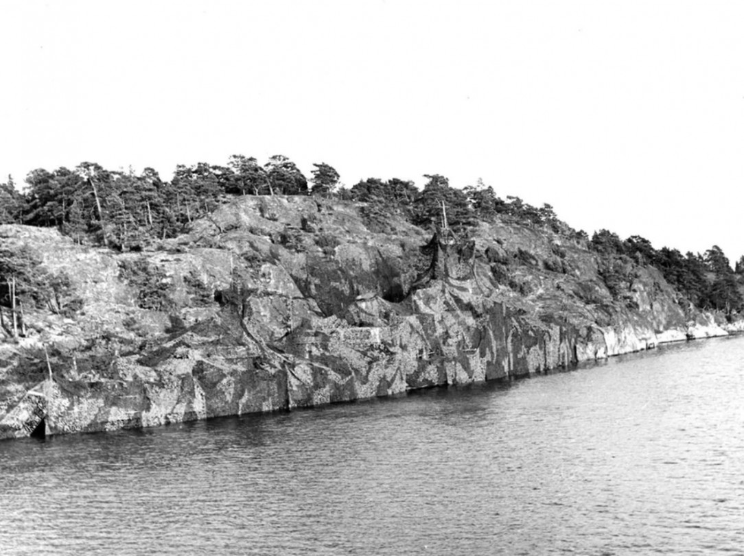A camouflaged Navy ship