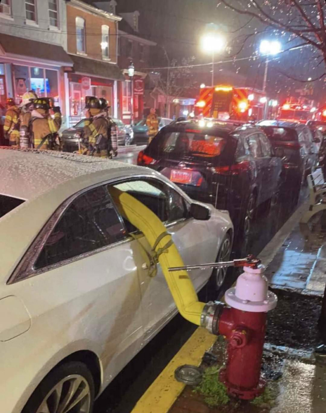 What could go wrong parking near a fire hydrant