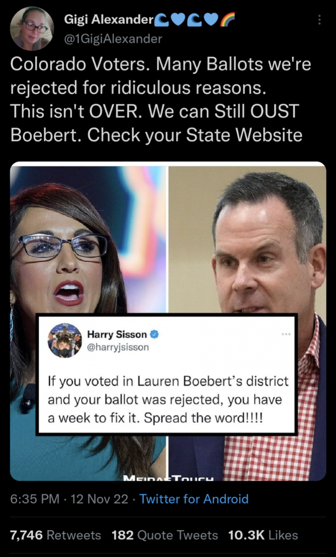 IMPORTANT: COLORADO VOTERS: Recheck your Voting status, many were rejected for &quot;Technical reasons&quot; we can STILL unseat Lauren Boebert